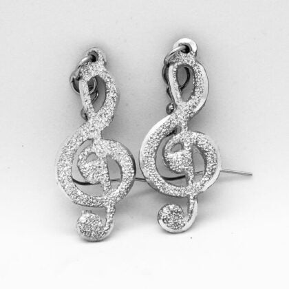 Orecchini In Alluminio Chiave Di Violino
