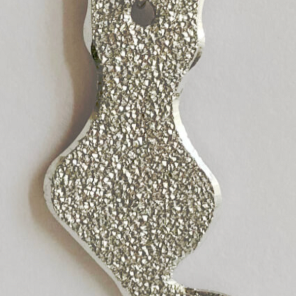 Ciondolo in alluminio diamantato Gatto