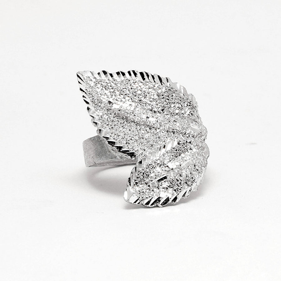 Anello In Alluminio Lavorato Foglie